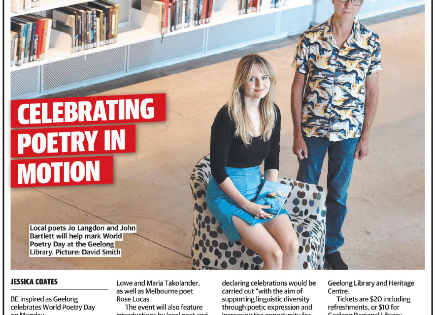 World Poetry Day 2022 returns to Geelong Library